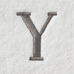 Casual Monogram “Y” Cotton Bath Towel, White