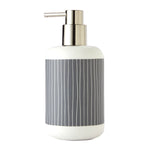 Pinstripe Row Lotion/Soap Dispenser, Dove Gray