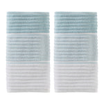 Planet Ombre 2-piece Hand Towel Set, Aqua