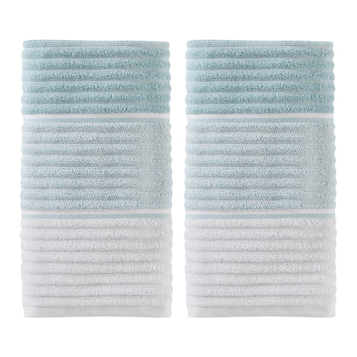 Planet Ombre 2-piece Hand Towel Set, Aqua