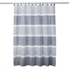 Pleated Stripe Fabric Shower Curtain, Dove Grey