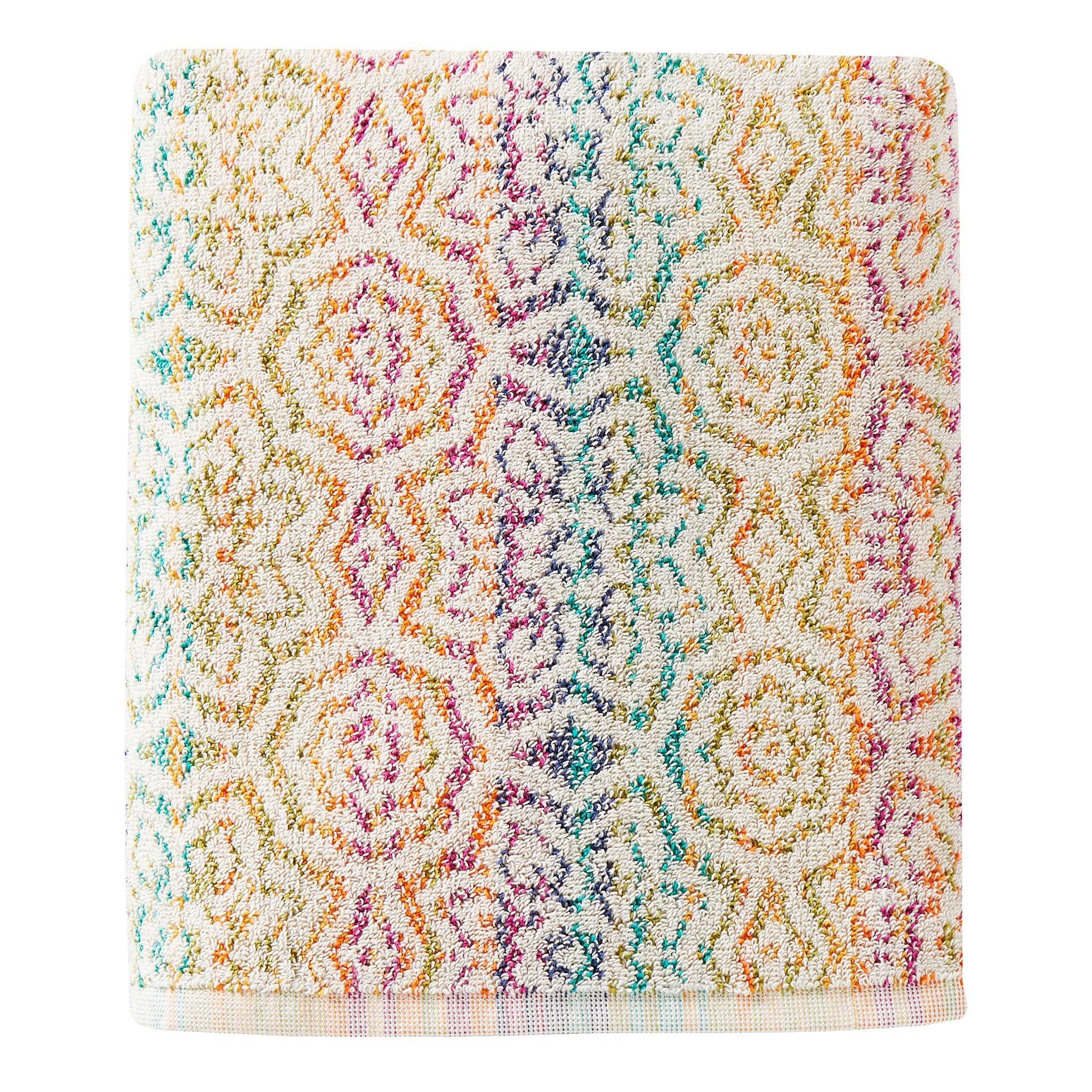 SKL Home Rhapsody Jacquard Bath Towel, Bright Multi, 100% Cotton