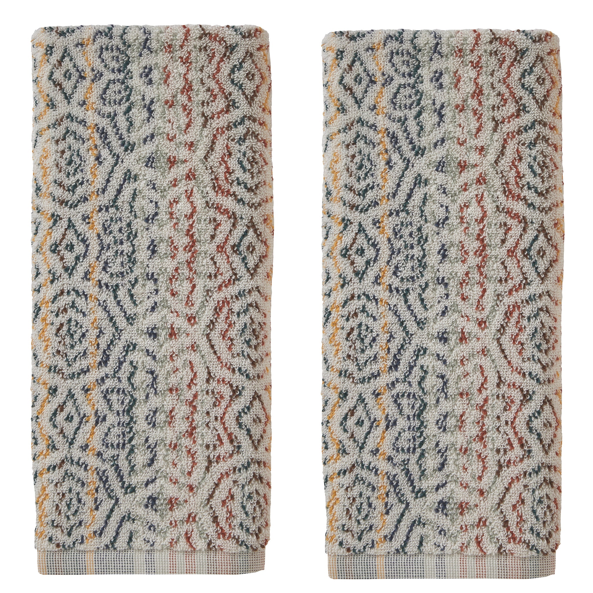 Rhapsody 2-piece Hand Towel Set, Spice Multi