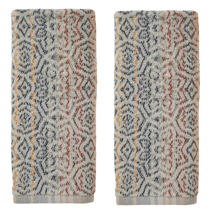 Rhapsody 2-piece Hand Towel Set, Spice Multi