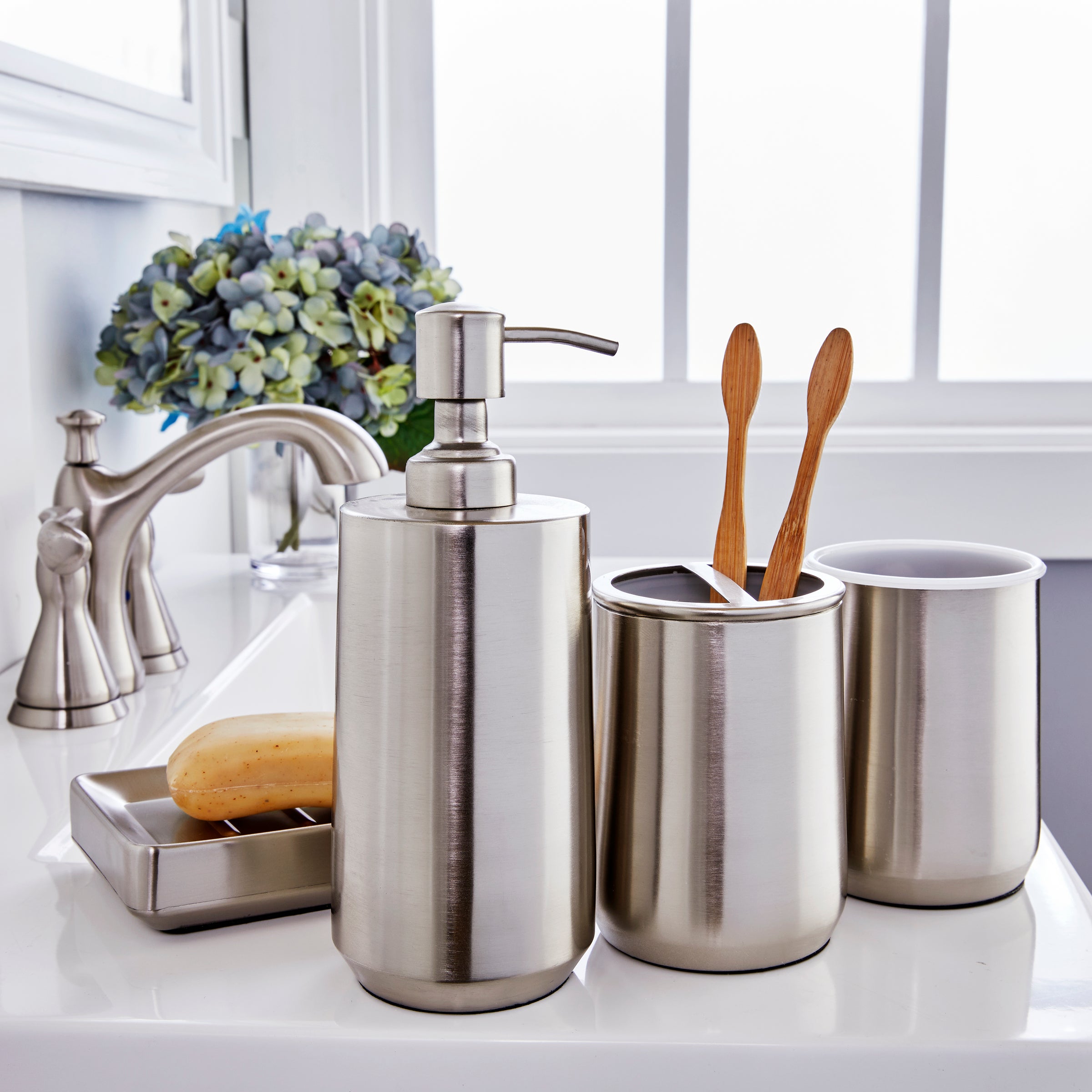 Roche Toothbrush Holder, Stainless Steel