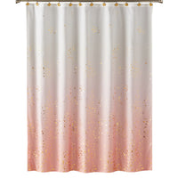 Splatter Fabric Shower Curtain, Pink