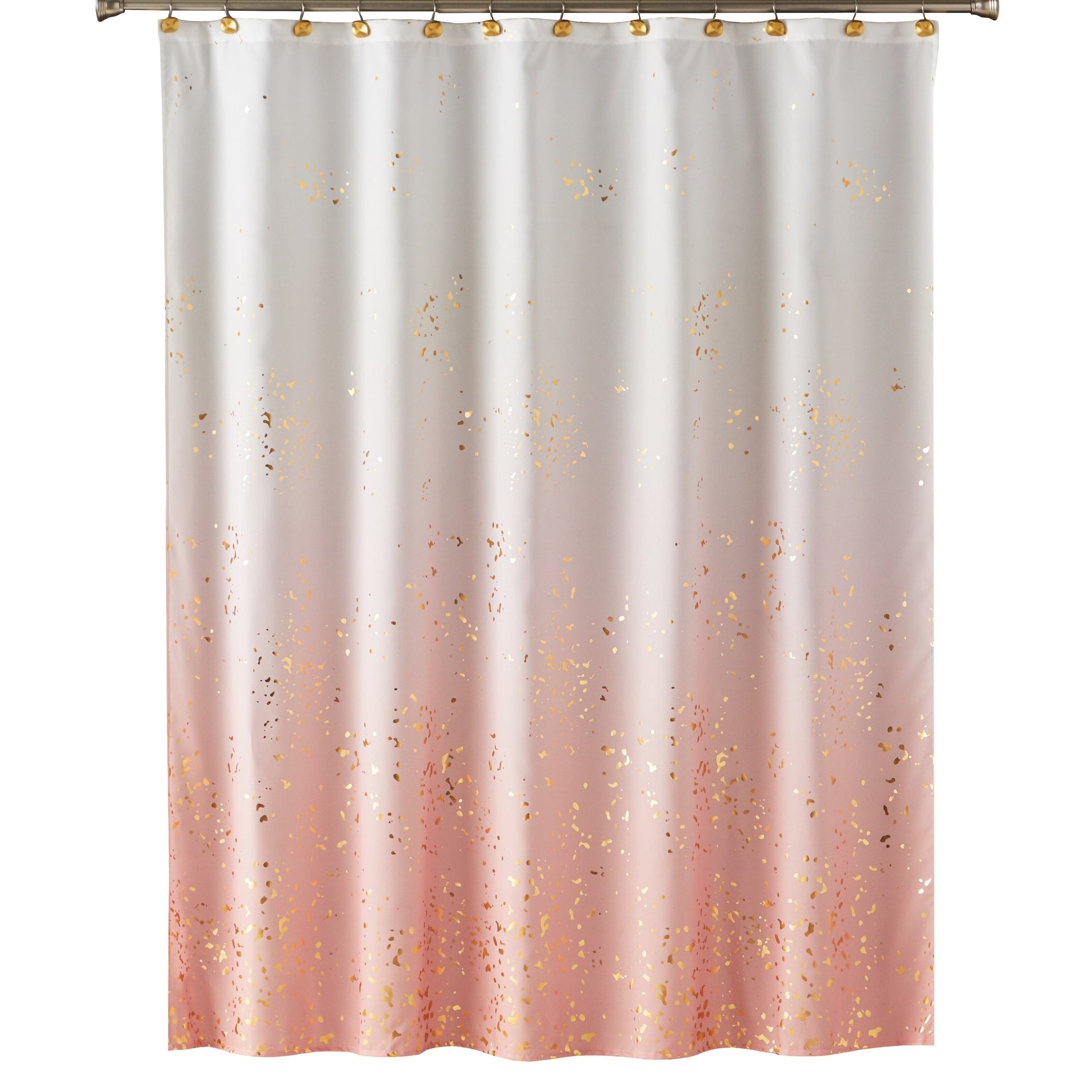 Splatter Fabric Shower Curtain, Pink