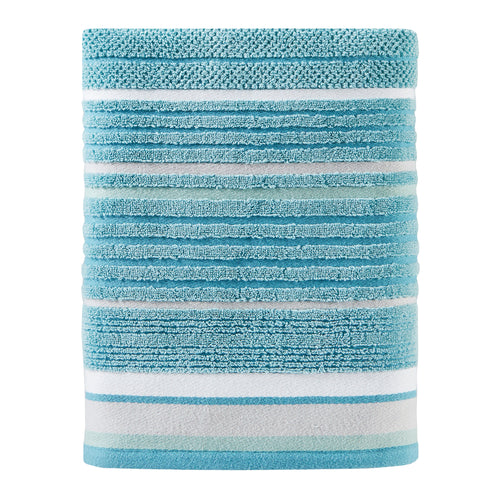 Seabrook Stripe Bath Towel, Teal
