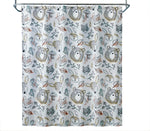 Sketched Woodland Fabric Shower Curtain, Multi