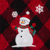 Snowman 2-Piece Hand Towel Set, Red/Black, Detail