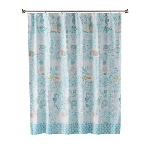 South Seas Fabric Shower Curtain, Teal