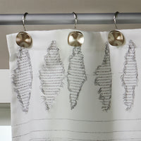 Sparkle Shower Curtain Hooks, Silver