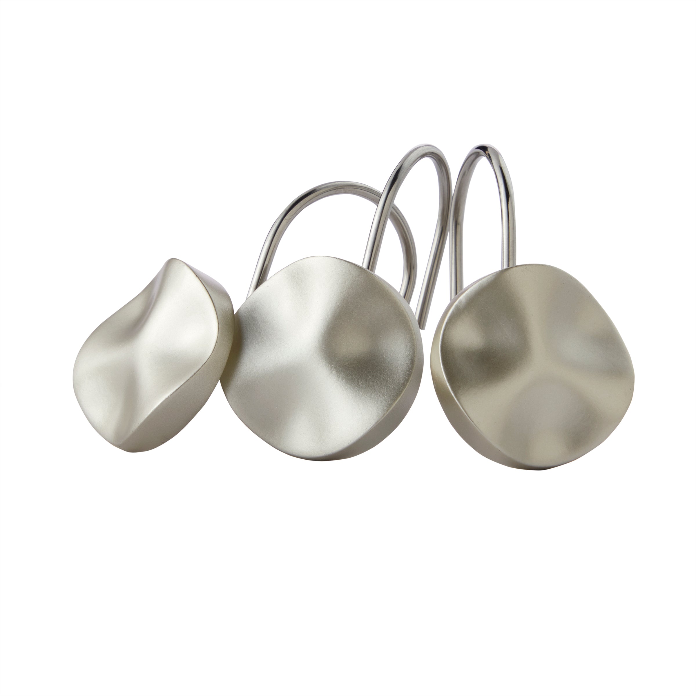 Sparkle Shower Curtain Hooks, Silver