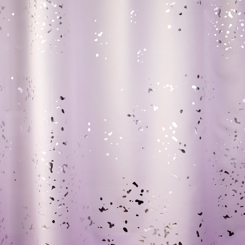 Splatter Fabric Shower Curtain, Purple