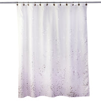Splatter Fabric Shower Curtain, Purple