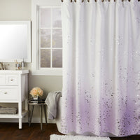 Splatter Fabric Shower Curtain, Purple