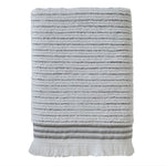 Subtle Stripe Bath Towel, White/Gray