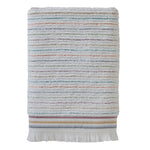 Subtle Stripe Bath Towel, White Multi