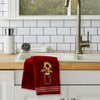 Sunflower In Jar Hand Towel, Wine, Lifestyle, displayed in Kitchen