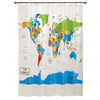 The World PEVA Shower Curtain, Multi