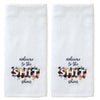 Welcome To The Show 2-Piece Hand Towel Set, White