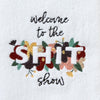 Welcome To The Show Hand Towel, White, detail