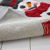 Whistler Snowman Rug, Dove Gray, showing back