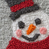 Whistler Snowman Rug, Dove Gray, detail