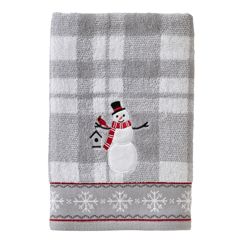 Whistler Snowman Bath Towel, Gray