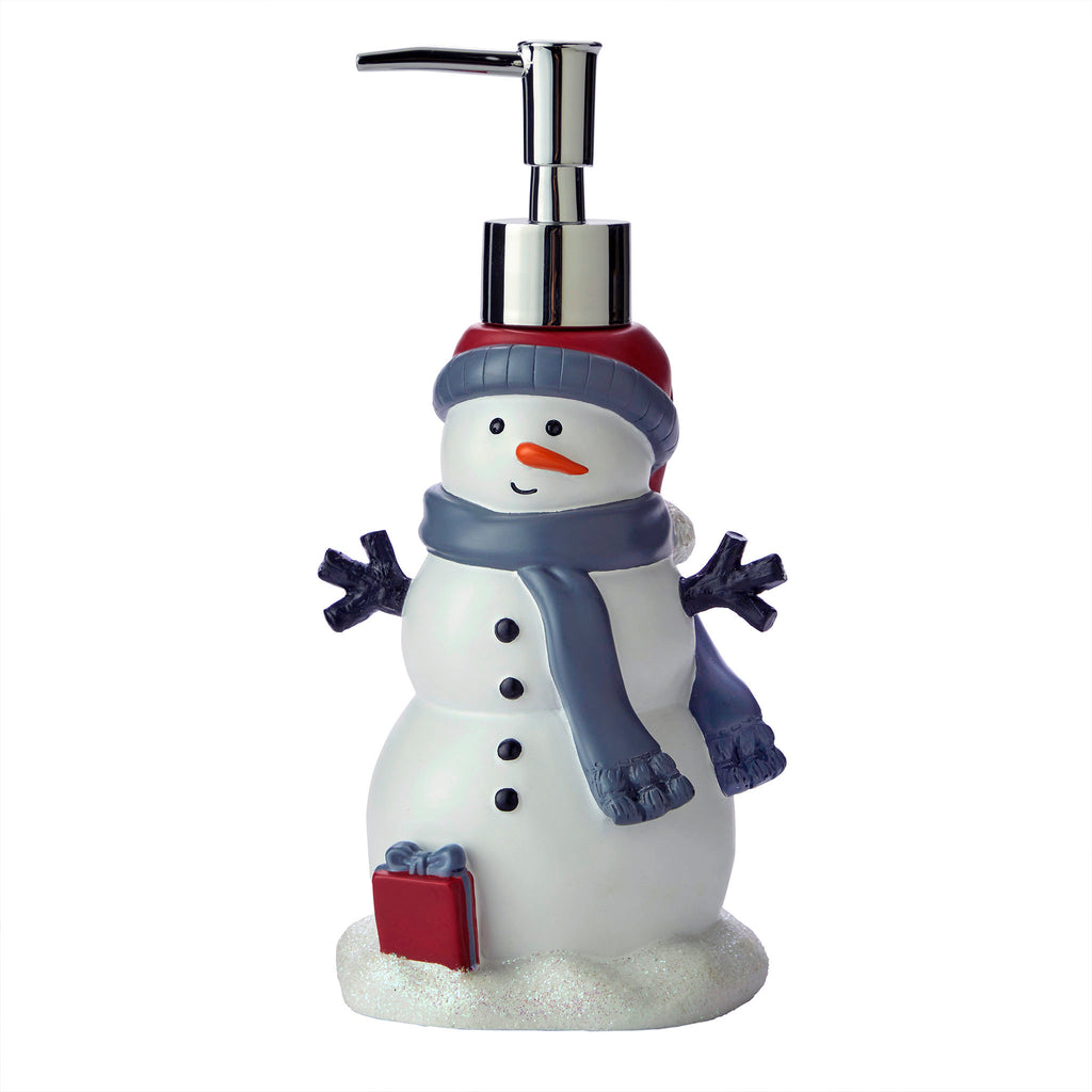 洗顔グッズ snow Whistler Snowman Lotion/Soap Dispenser, Gray Multi – SKL Home