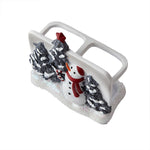 Whistler Snowman Toothbrush Holder, Gray Multi, top view