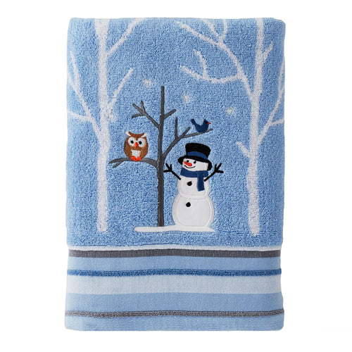 Winter Friends Bath Towel, Blue