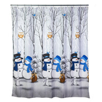Winter Friends Fabric Shower Curtain, Gray