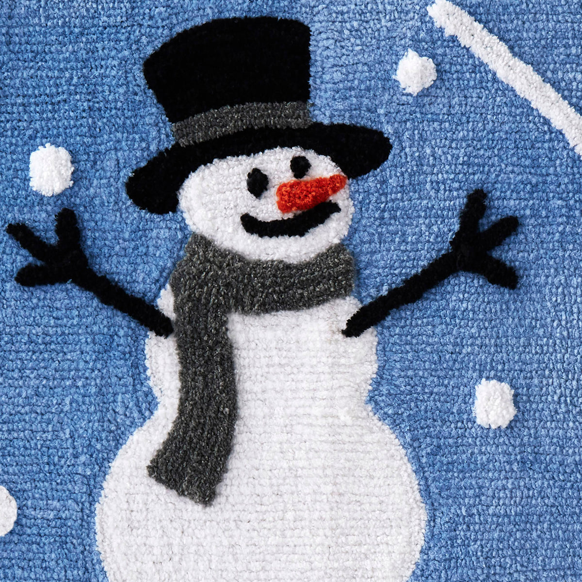 Winter Friends Rug, Blue. detail