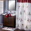 Woodland Winter Vinyl Shower Curtain, Frosted White/Multi, Lifestyle