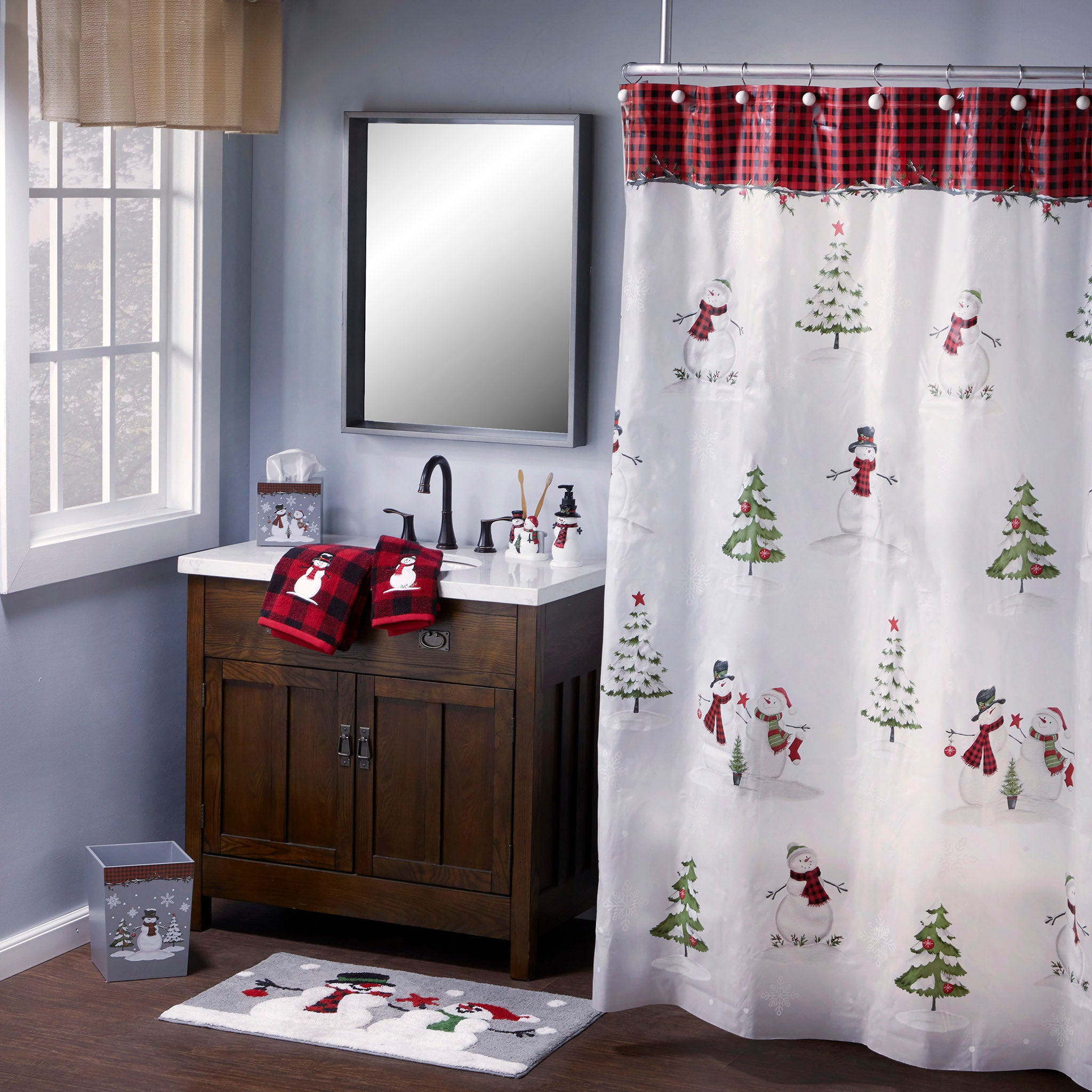 Woodland Winter Rug, Gray, Lifestyle